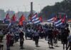 Kubánci protestovali proti USA